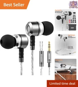 Wired Earbuds Aluminum In-Ear Headphones Bass Sound Isolation for Music Travel - Picture 1 of 11