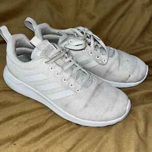 Womens Adidas Cloudfoam White Athletic Running Shoes Size 8 BB6895 Preowned Nice