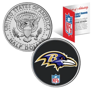 BALTIMORE RAVENS NFL JFK Kennedy Half Dollar US Coin *Officially Licensed* - Picture 1 of 1