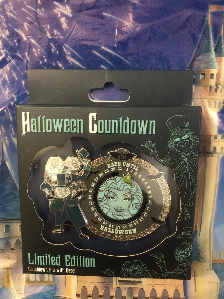 2021 Disney Parks Halloween Countdown The Haunted Mansion Mini Jumbo LE Pin Foto 1 de 1