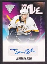 2011-12 Titanium Hockey New Wave Autograph #49 Jonathon Blum Auto
