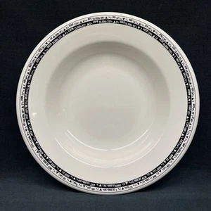Vintage Büffel Porzellan Schüsseln Börse Ticker Band Band Müsli Suppe 8,75" 6er Set - Bild 1 von 18