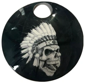 Skull Chief Custom Fuel Door Capper Fits Over Harley Touring Bike Road Glide - Picture 1 of 2