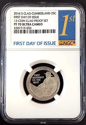 2016 S Proof Cumberland Gap Quarter, NGC PF 70 Ultra Cameo, First Day of Issue! - Image 1 of 4