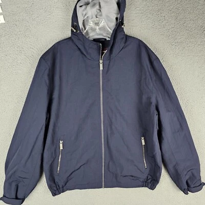 Chaqueta Johnston & Murphy Para Hombre Grande Cremallera Completa Con Capucha Bolsillos con Cremallera Foto 1 de 4