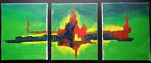 ORIGINAL ACRYLBILDER - 3 Bilder je 24cm x 30cm. - Picture 1 of 1