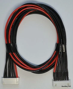 6S JST-XH Balance Tap Extension Adapter - 60CM 20awg Heavy Duty Red / Black Wire - Picture 1 of 4