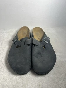 Damen Birkenstocks Boston grau Wildleder Slipper Clogs Gr. 39 - Bild 1 von 5