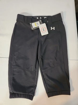 Pantalones Under Armour Niñas Medianos Negros Utilitarios Softbol Recortados Sueltos Elastizados Foto 1 de 4