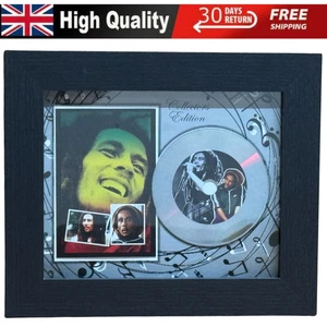 BOB MARLEY FRAMED MEMORABILIA PICTURE PRESENTATION DISC SET MUSIC LEGENDS GIFT - Bild 1 von 11