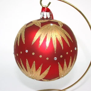 Waterford Holiday Heirlooms Star of Wonder Rot Gold Ornament 4" Kugel - Bild 1 von 9