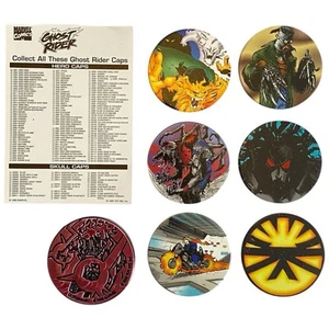Marvel Comics Ghost Rider Series Hero Caps Pogs 1995 - Imagen 1 de 4