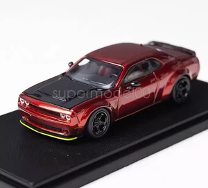 FW 1:64 Red Wine SRT Hellcat Muscle Sports Model Diecast Metal Toy Collection - Picture 1 of 6