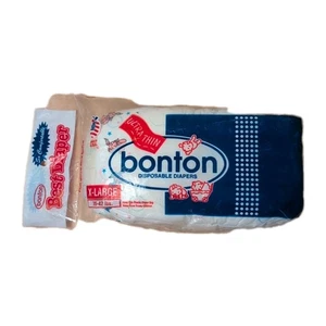 Vintage Bonton Best Baby Windeln 3 Stück Hergestellt in den USA Größe XL 35-42 Pfund NEU Versiegelt - Bild 1 von 7