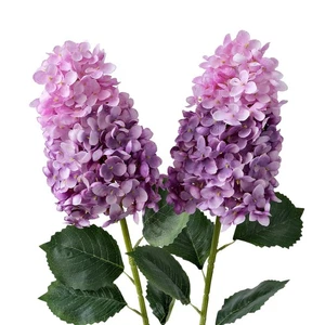 Purple Flowers Silk Hydrangea Artificial Flowers,2Pcs 31.5" Large Lifelike Fa... - Bild 1 von 7