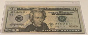 US Fancy Star Error Note Serial Twenty Dollar Replacement Duplicate Ink Fed $20 - Picture 1 of 2