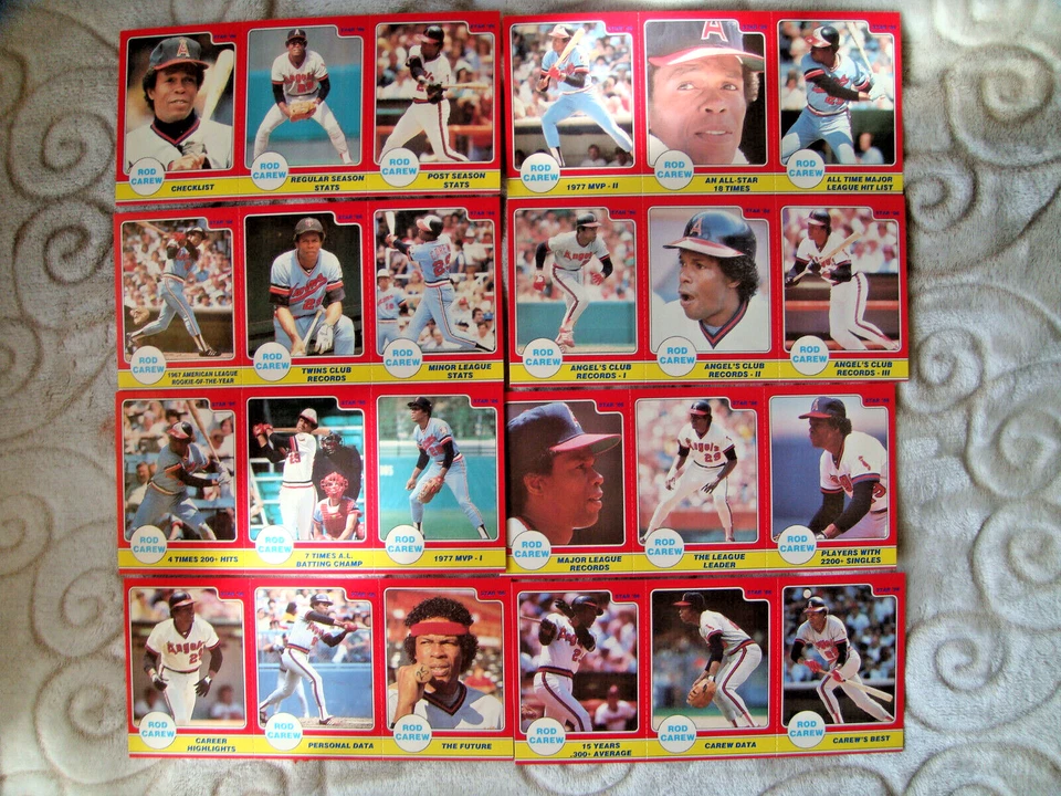 1986 Star Company Rod Carew set vintage odd oddball uncut panels - Image 1 of 1