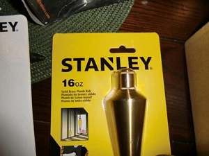 6 New in factory box STANLEY 47-974 Plumb Bob, Brass,16oz. - Picture 1 of 2