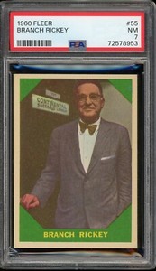 1960 Fleer Baseball #55 Branch Rickey PSA 7
