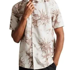 Ted Baker Belmar Short Sleeve Linen Blend Floral Shirt, Men's Size S, NWT - Picture 1 of 5