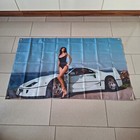 Aesthetic Sexy Lady With Ferrari F40 Car Flag/Poster/Banner/Merchandise/Decor