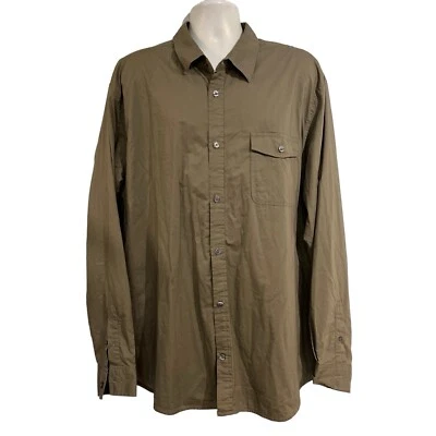 Camisa Gap Para Hombres XXL Abotonada Forrada de Vellón Chaqueta Chaqueta Verde Oliva Exterior Foto 1 de 4