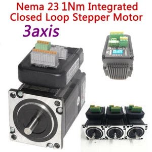 3axis 1NM Hybrid Closed Loop Stepper Drive Servo Motor NEMA23 Encoder CNC Kis - Picture 1 of 11