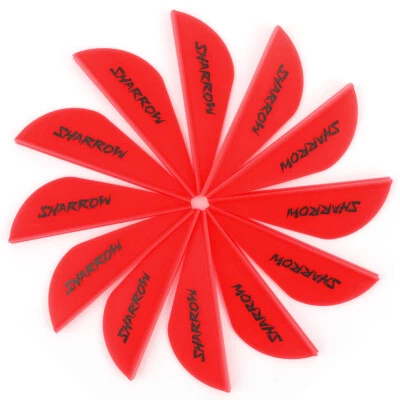 50X 2" Arrow Vanes Rubber Fletches Feathers Archery Fletching Arow Shaft DIY - Image 1 of 4