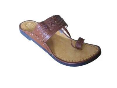 Men Slippers Traditional Handmade Leather Casual Flip-Flops Slip Ons US 6 - Image 1 of 4