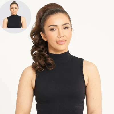 KOKO BLOSSOM CLIP IN DRAWSTRING LONG CURLY PONYTAIL HAIR PIECE VOLUME UPDO PONY - Image 1 of 4