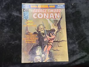 1975 Marvel Curtis SAVAGE SWORD OF CONAN THE BARBARIAN #1 Annual Comic Magazine - Imagen 1 de 5