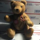 Hermann Goldener Teddybär 14" mit Etikett Wolle & Baumwolle Deutschland 1950er Vintage