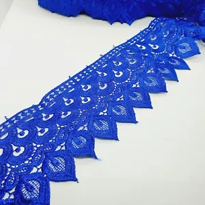 Brautkleid Borte 1 m blau bestickt Guipure Spitze - Bild 1 von 1