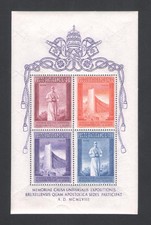 1958 Vaticano, Vatican City , Foglietto Esposizione di Bruxelles BF 2 MNH**