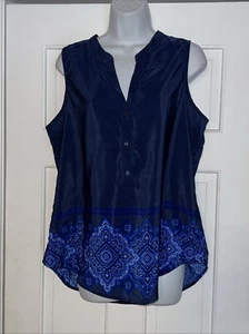 Old Navy Women’s Tops Size Large Blue Sleeveless Tunic - Picture 1 of 7