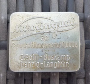 Alte Blechdose G. Pohl Boskamp Danzig Langfuhr Arzt Apotheke - Bild 1 von 7