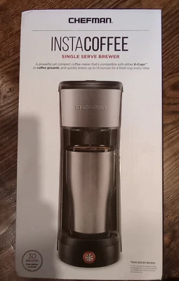 BRAND NEW - Chefman InstaCoffee Single Serve Coffee Maker - Image 1 of 4
