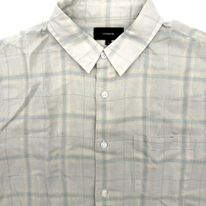 Vince Classic Fit Men's Short Sleeve Multicolor Linen Blend Button Up Small - Picture 1 of 6