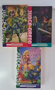 Judge Dredd Novel Lot - Deathmasques, The Hundredfold Problem & Dread Dominion - Imagen 1 de 4
