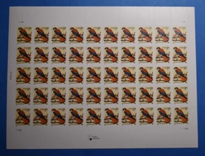 USA 1 Cent American Kestrel Bird Stamp Sheet Block of 50 Stamps MNH - Picture 1 of 1