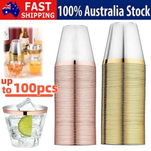 270ML 9oz Acrylic Reusable Wine Glasses Drinking Cups Plastic Clear Tumbler New - Picture 1 of 25