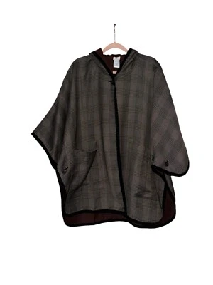 CABI женский размер XS/S 4227 Baskerville топпер плащ клетчатый двусторонний негабаритный - Изображение 1 из 4