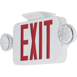 Progress Commercial PECUE-UR-30-RC LED Exit Sign Combo, White - Picture 1 of 2