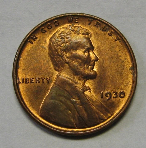 1930 Lincoln Wheat Cent Beautiful Uncleaned Choice Uncirculated Priced Right Cover