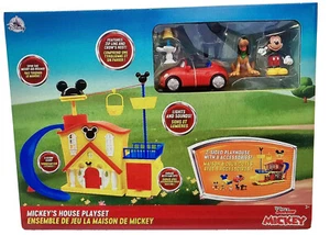 Disney Store Mickey Mouse House Play Set Lights Sounds Pluto Car NIB 2020 New - Picture 1 of 4