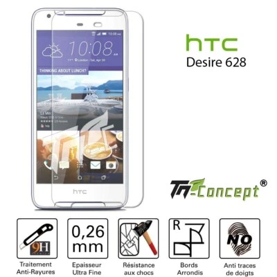 HTC Desire 628 - Vitre de Protection Crystal - TM Concept® - Photo 1/4