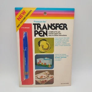 Vintage 1978 EZ Crafts Transfer Pen With Paper NOS Made In USA Graphic Technique - Picture 1 of 7
