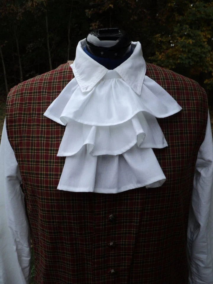 Hombre/Unisex Colonial 1700 Algodón 3 Niveles Volantes Jabot/Ascot Disfraz Accesorio Foto 1 de 1