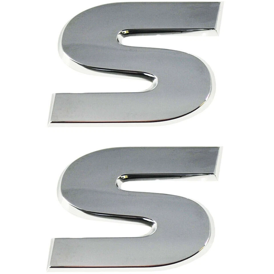 Lot of 2 OEM Factory Dodge S Chrome Emblem  - Image 1 of 1