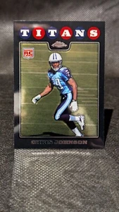2008 Topps Chrome #TC186 Black Chris Johnson Tennessee Titans Rookie RC - Picture 1 of 2